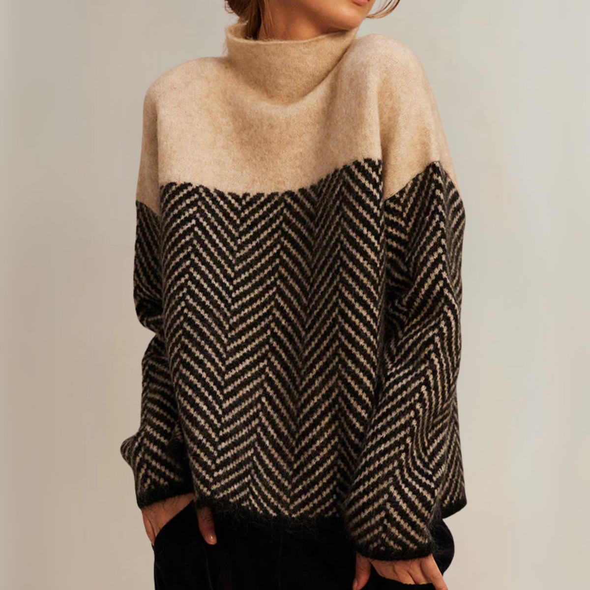 Norah |Jersey de cuello alto de algodón