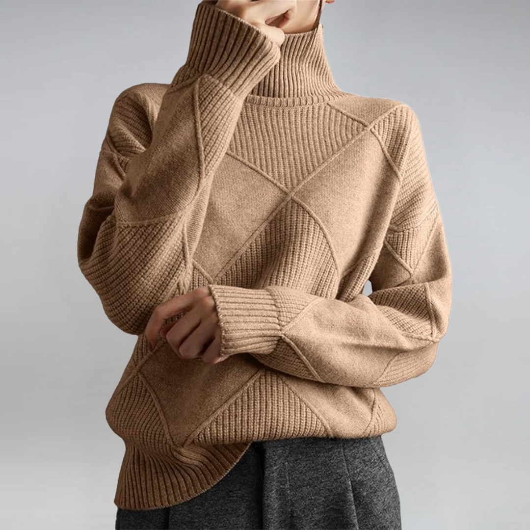 Lauren | Jersey de cuello alto de lujo