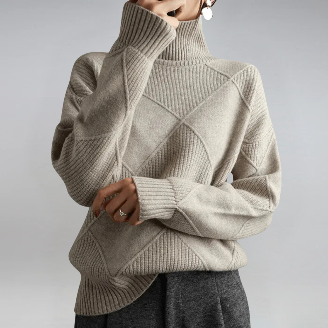 Lauren | Jersey de cuello alto de lujo