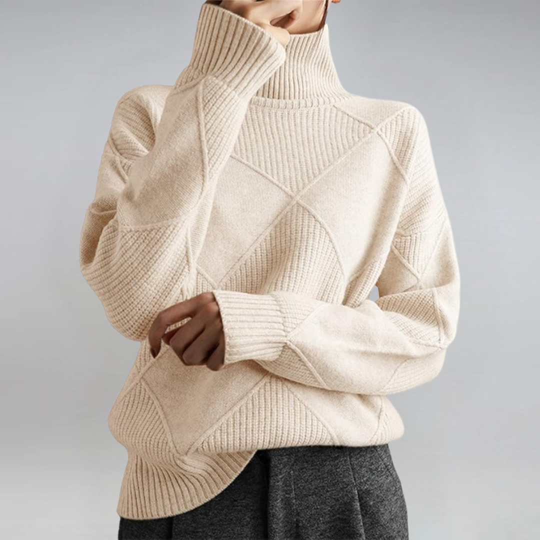 Lauren | Jersey de cuello alto de lujo