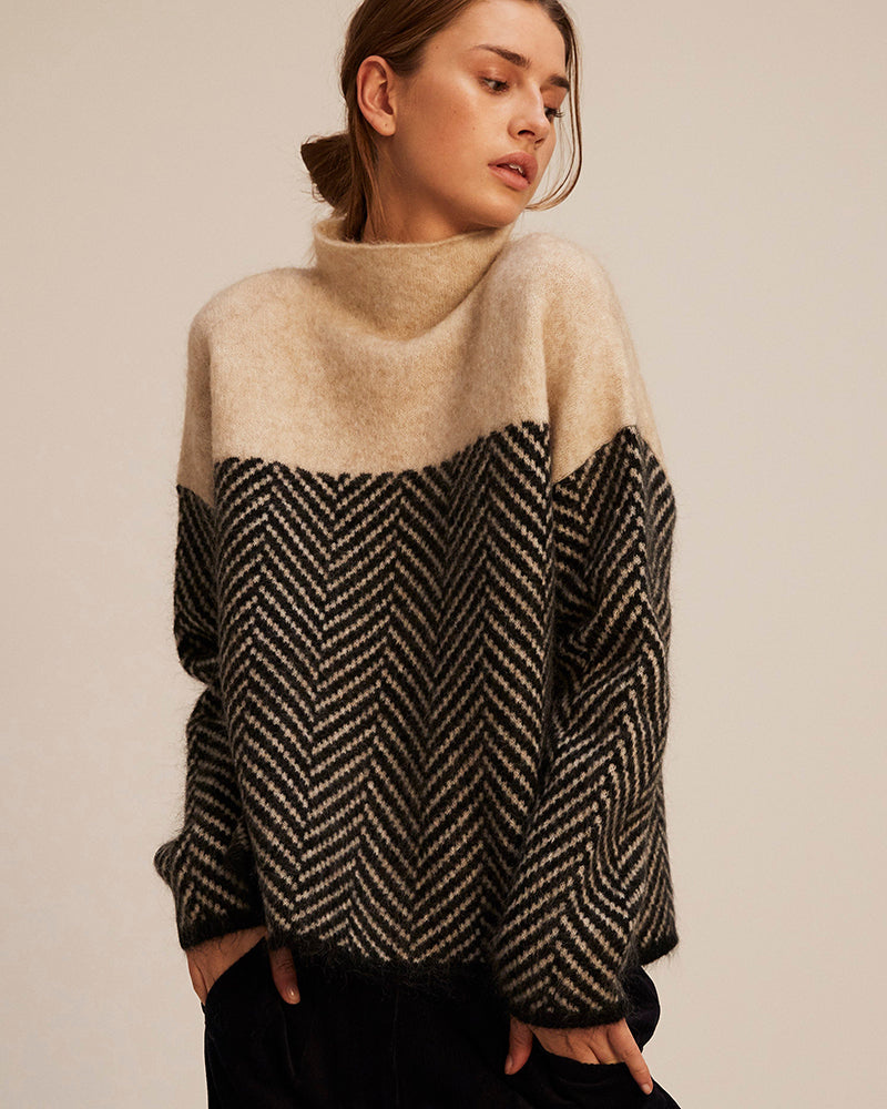 Norah |Jersey de cuello alto de algodón