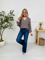 Alessia | Vaqueros Wide Leg Oscuros de Tiro Alto con Control Abdominal y Bajo al Corte