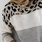 Diane | Suéter de punto con detalles de leopardo