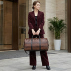 Clara — Bolso de Viaje Duffel con Textura de Cocodrilo