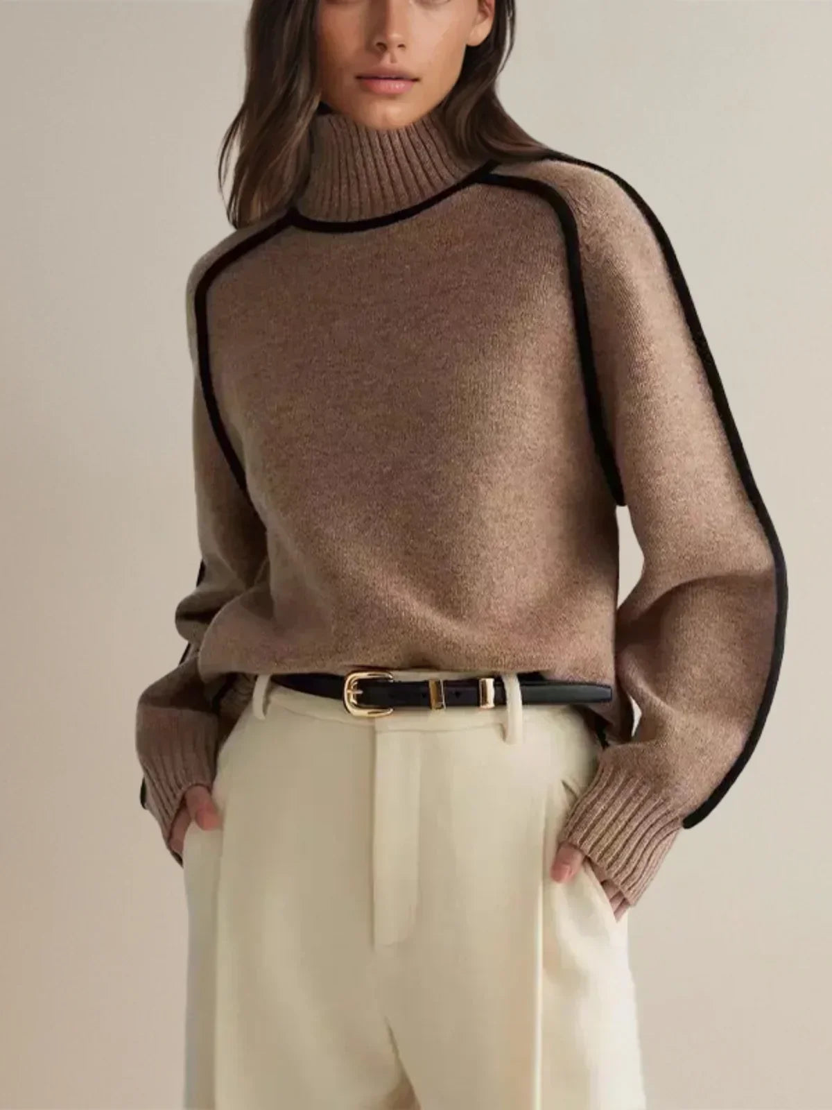 Donna | Elegante jersey de cuello alto