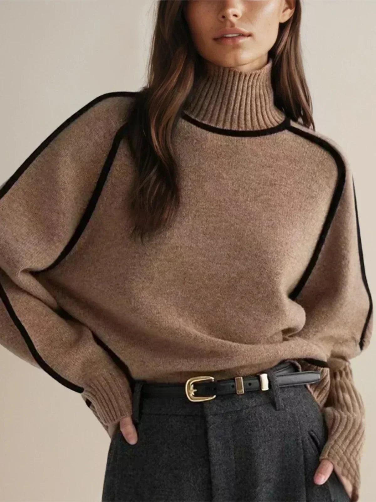 Donna | Elegante jersey de cuello alto