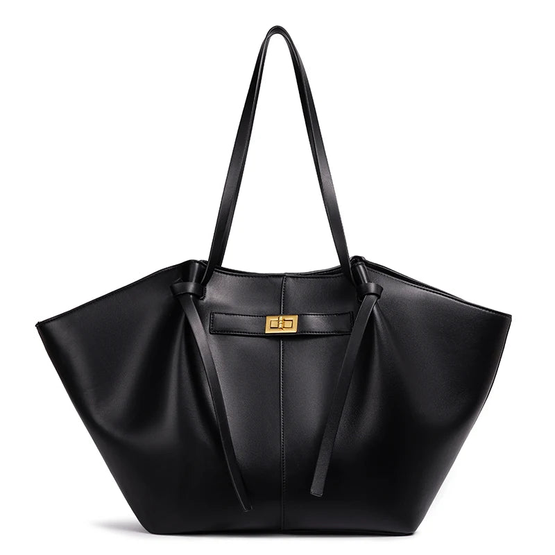Carla — Bolso Tote Geométrico de Piel