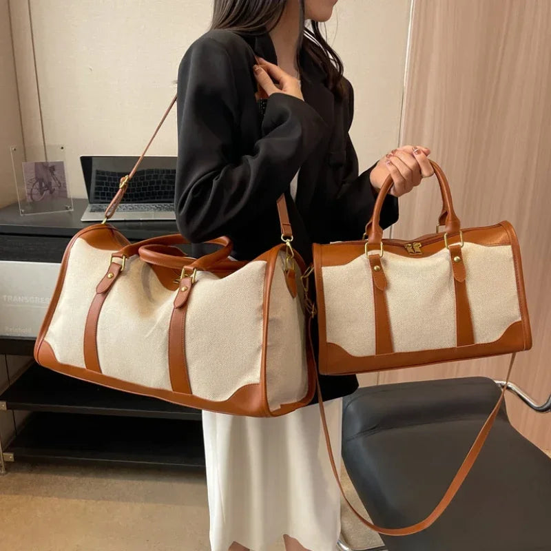Vega — Bolsa de Viaje Weekender en Lona y Piel