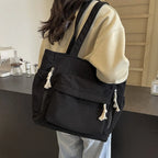 Paula — Bolso Tote de Pana con Cremallera