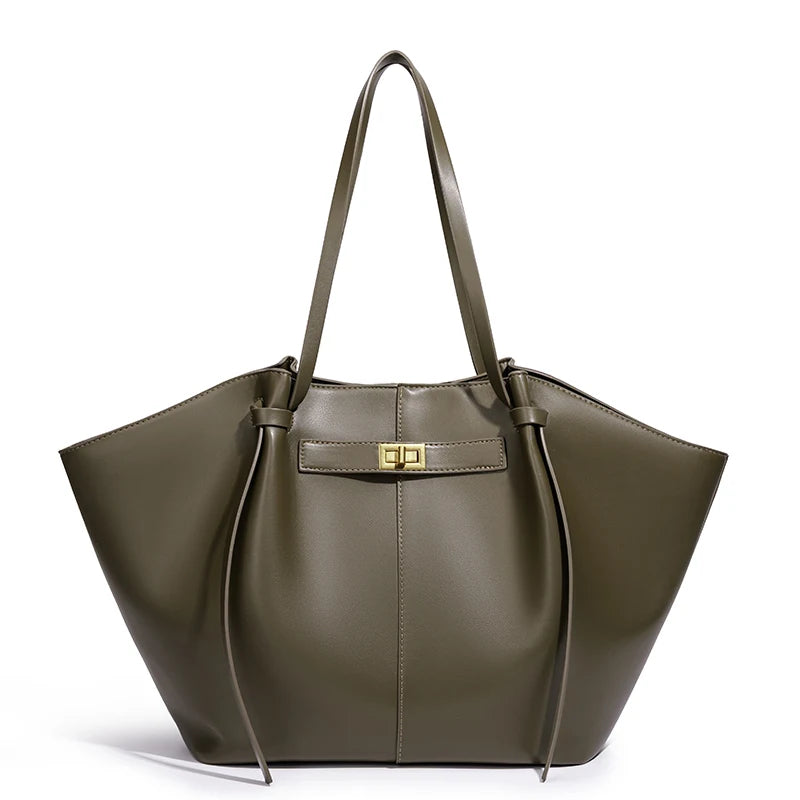 Carla — Bolso Tote Geométrico de Piel