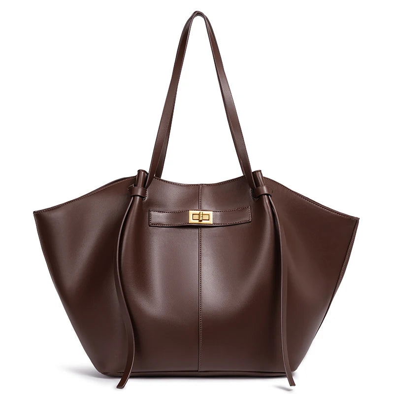 Carla — Bolso Tote Geométrico de Piel