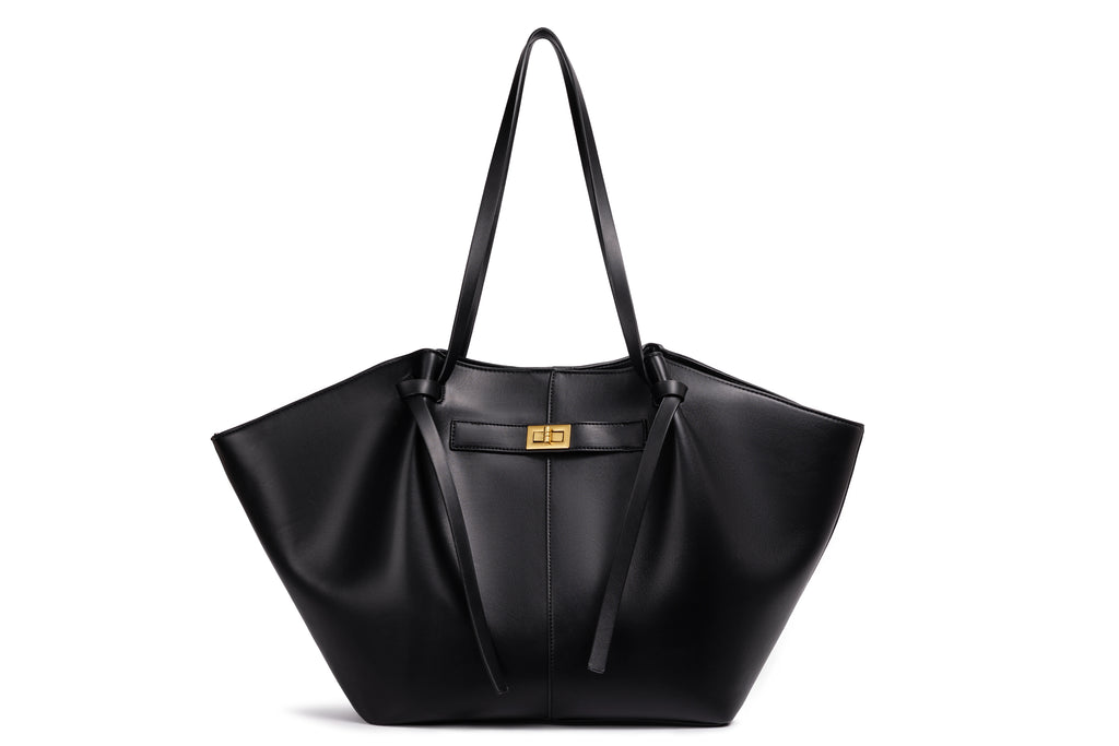 Carla — Bolso Tote Geométrico de Piel