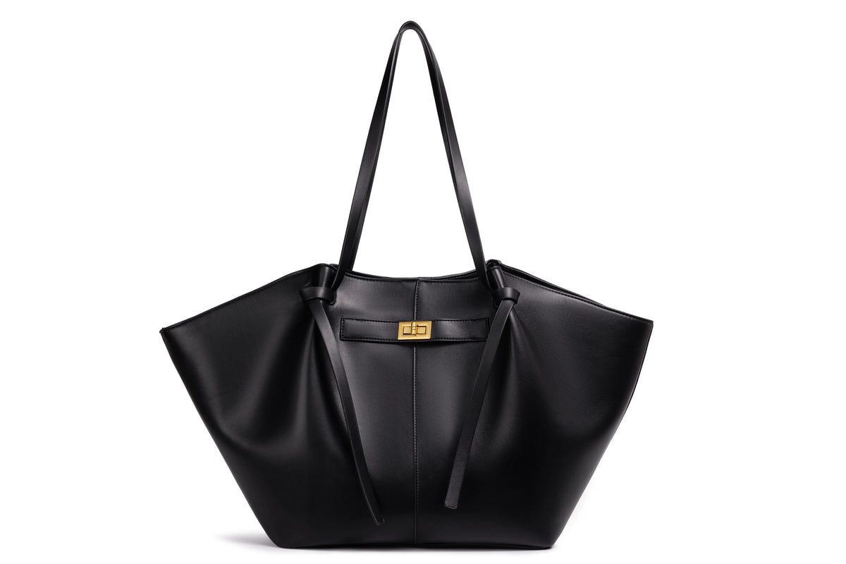 Carla — Bolso Tote Geométrico de Piel