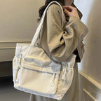 Paula — Bolso Tote de Pana con Cremallera