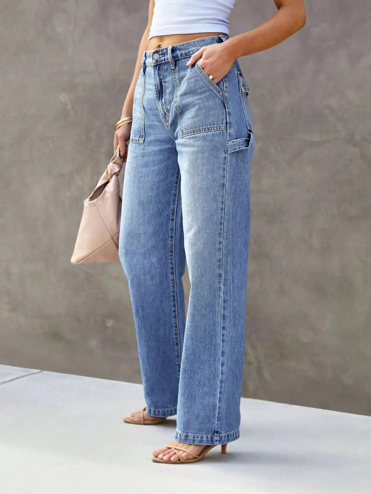 Camille — Vaquero Wide Leg Tiro Alto