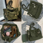 Paula — Bolso Tote de Pana con Cremallera