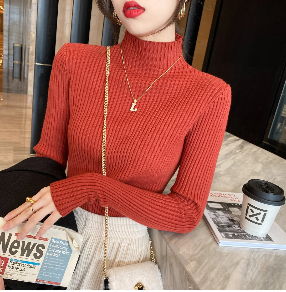 Sienna — Jersey Cuello Alto