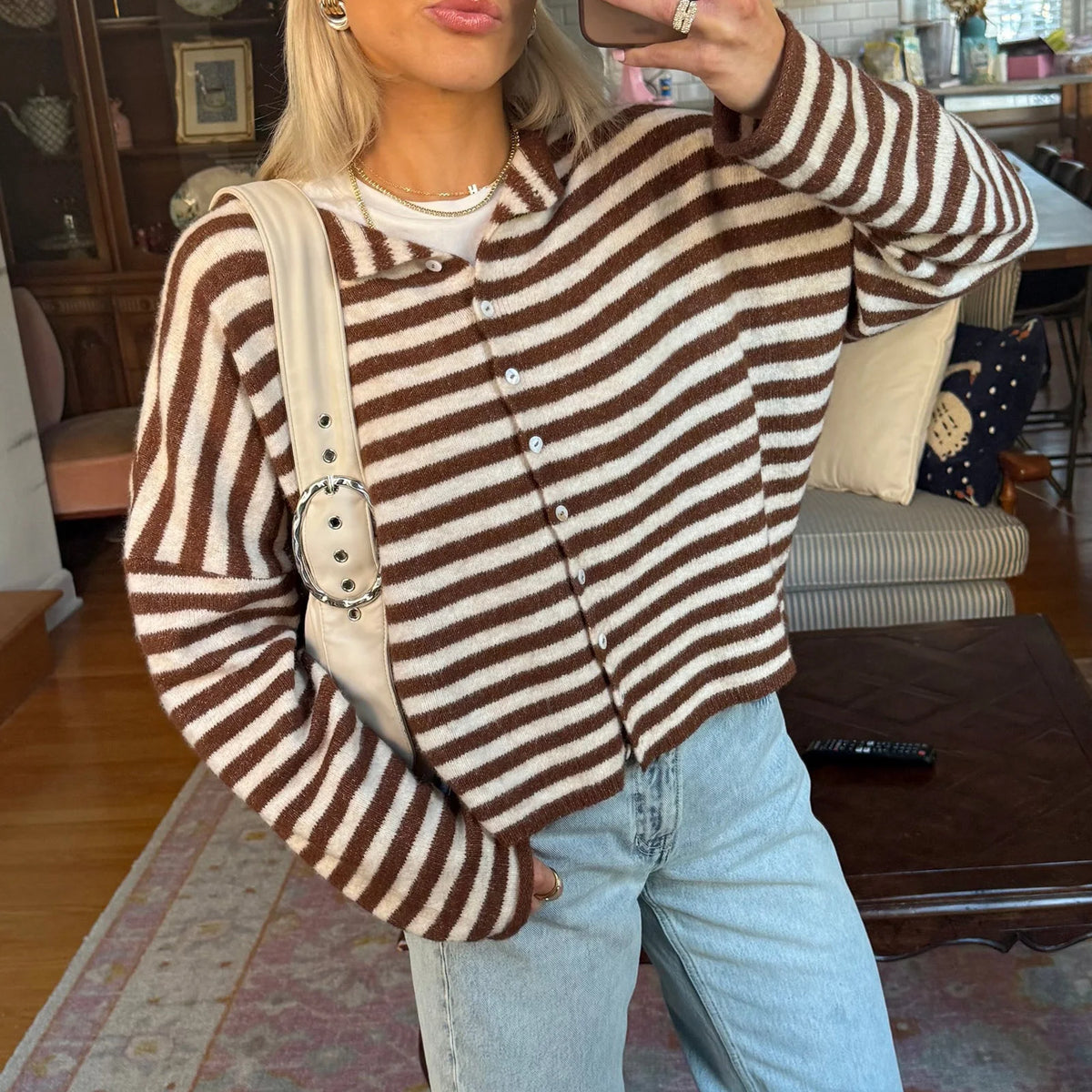 Mila — Cárdigan Oversize Estilo Y2K