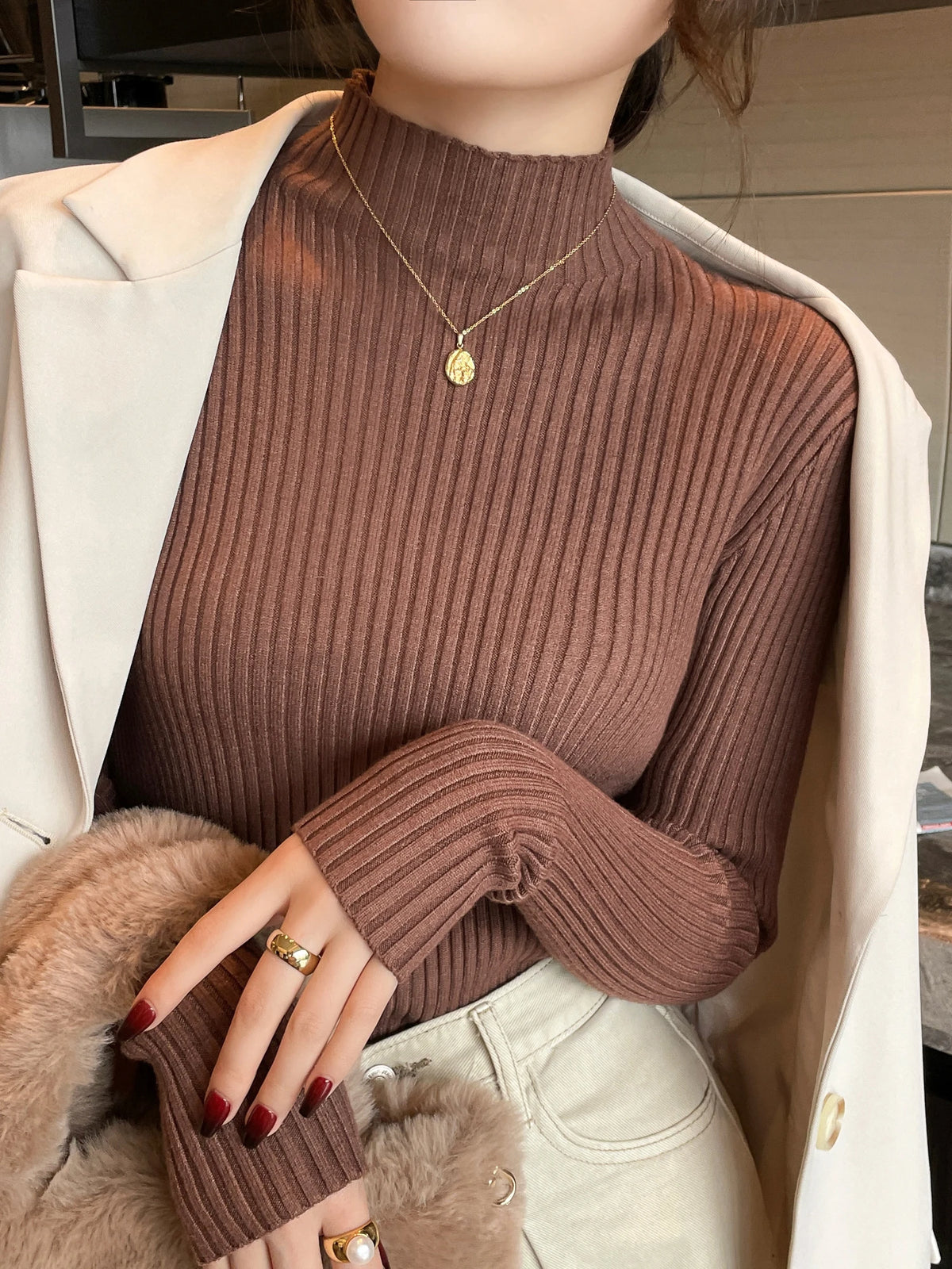 Sienna — Jersey Cuello Alto