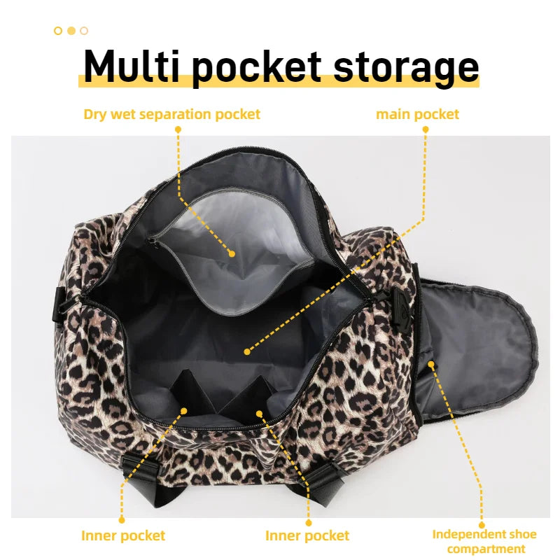 Kira — Bolsa de Viaje Estampado Leopardo