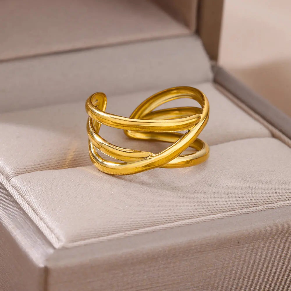 Stile-Anillos de acero inoxidable 316L para mujer