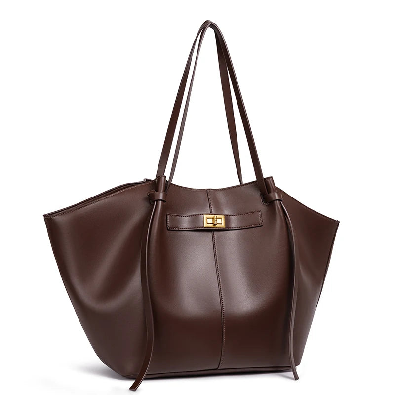 Carla — Bolso Tote Geométrico de Piel