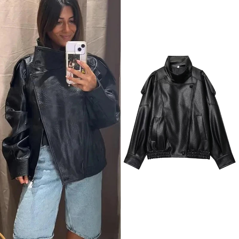 Romy — Chaqueta Piel  Oversize