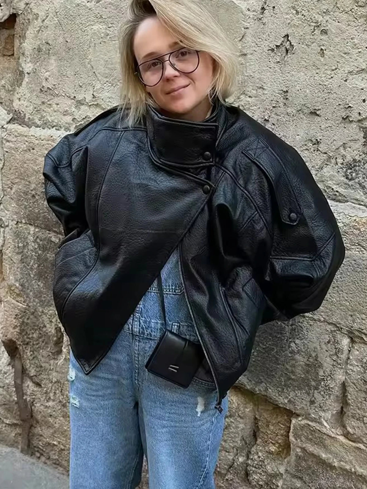 Romy — Chaqueta Piel  Oversize