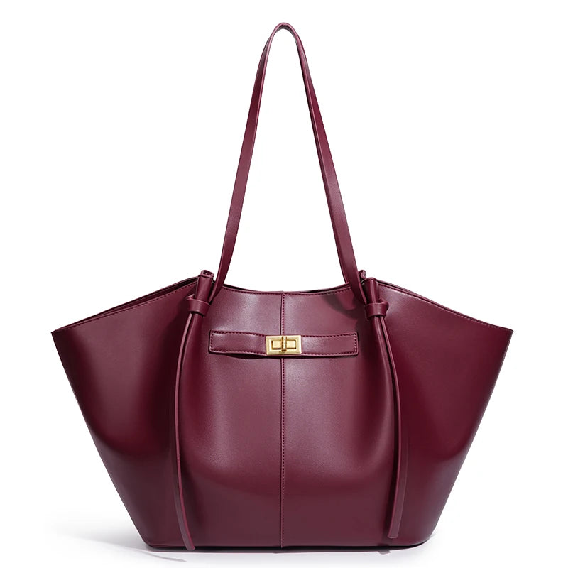 Carla — Bolso Tote Geométrico de Piel