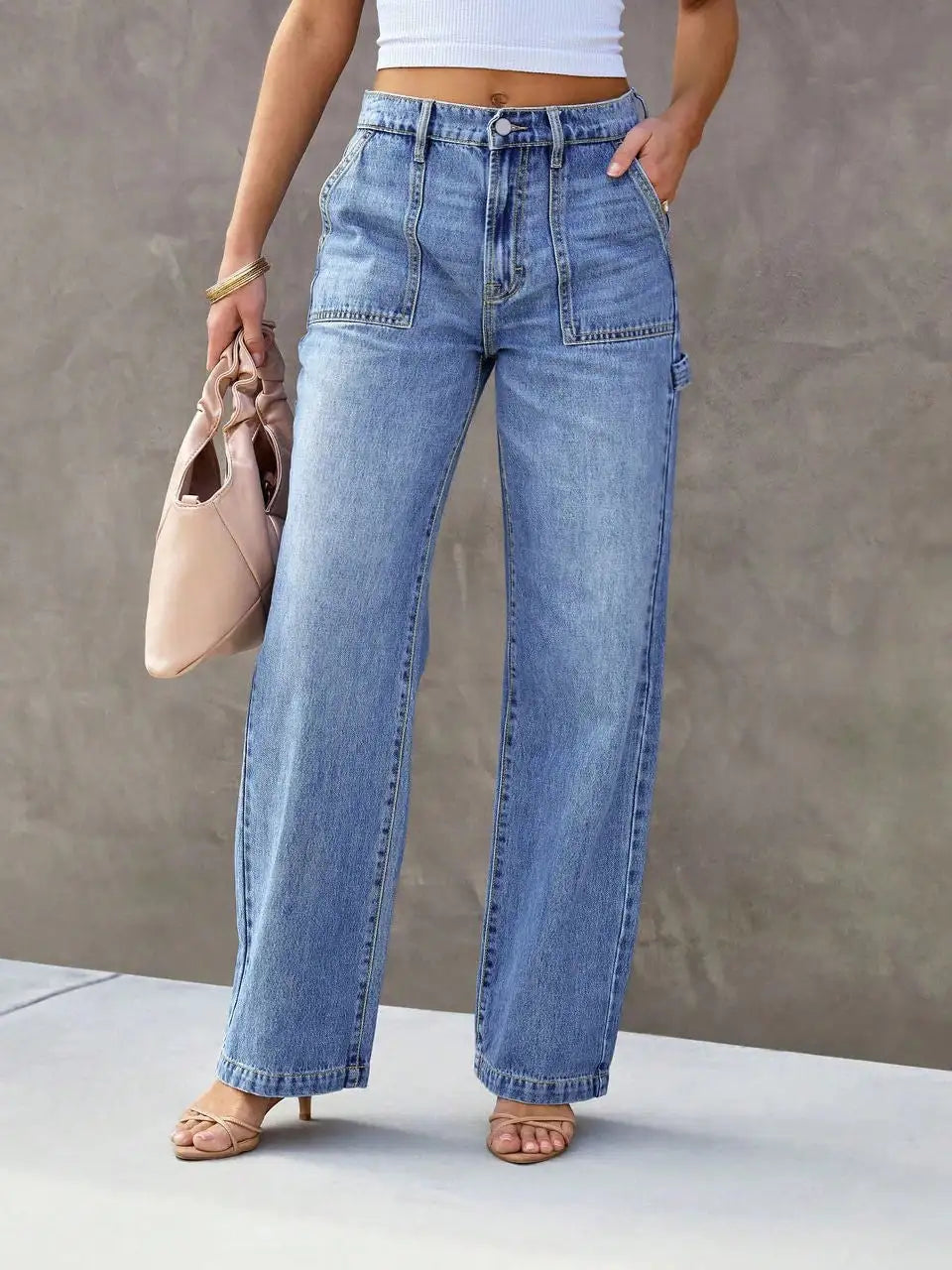 Camille — Vaquero Wide Leg Tiro Alto