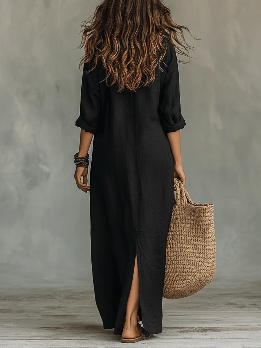Claudina — Vestido Camisero Largo