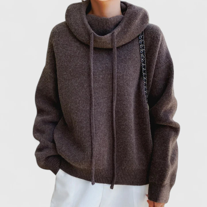 Marie | Sudadera con capucha de punto acogedor