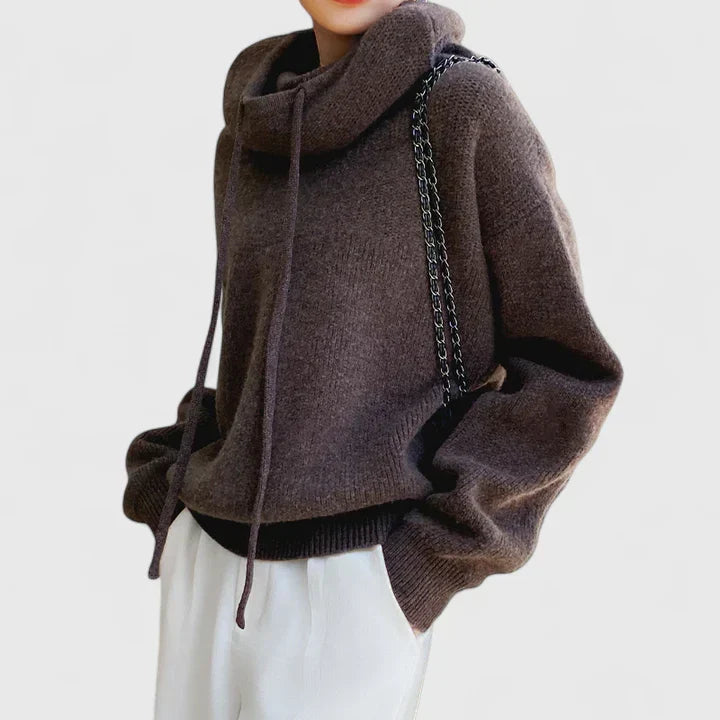 Marie | Sudadera con capucha de punto acogedor