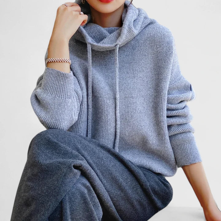 Marie | Sudadera con capucha de punto acogedor