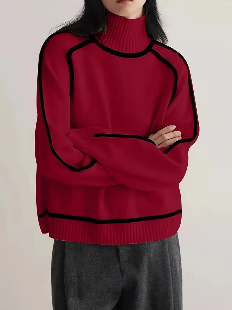 Donna | Elegante jersey de cuello alto