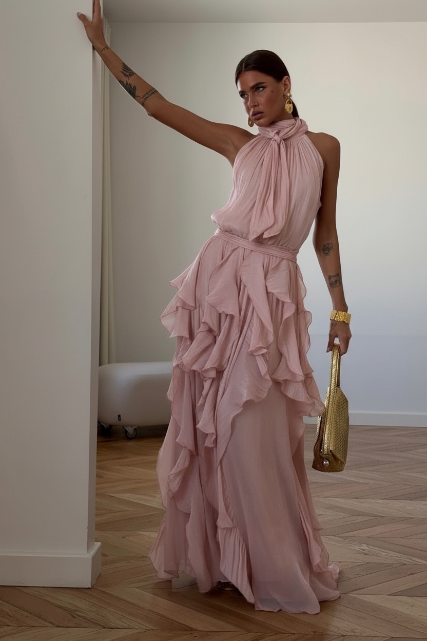 Valentia — Vestido Maxi de Volantes